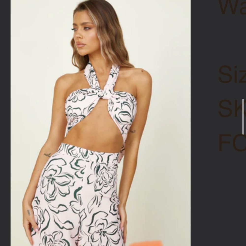 Brand new Crop top and pants set